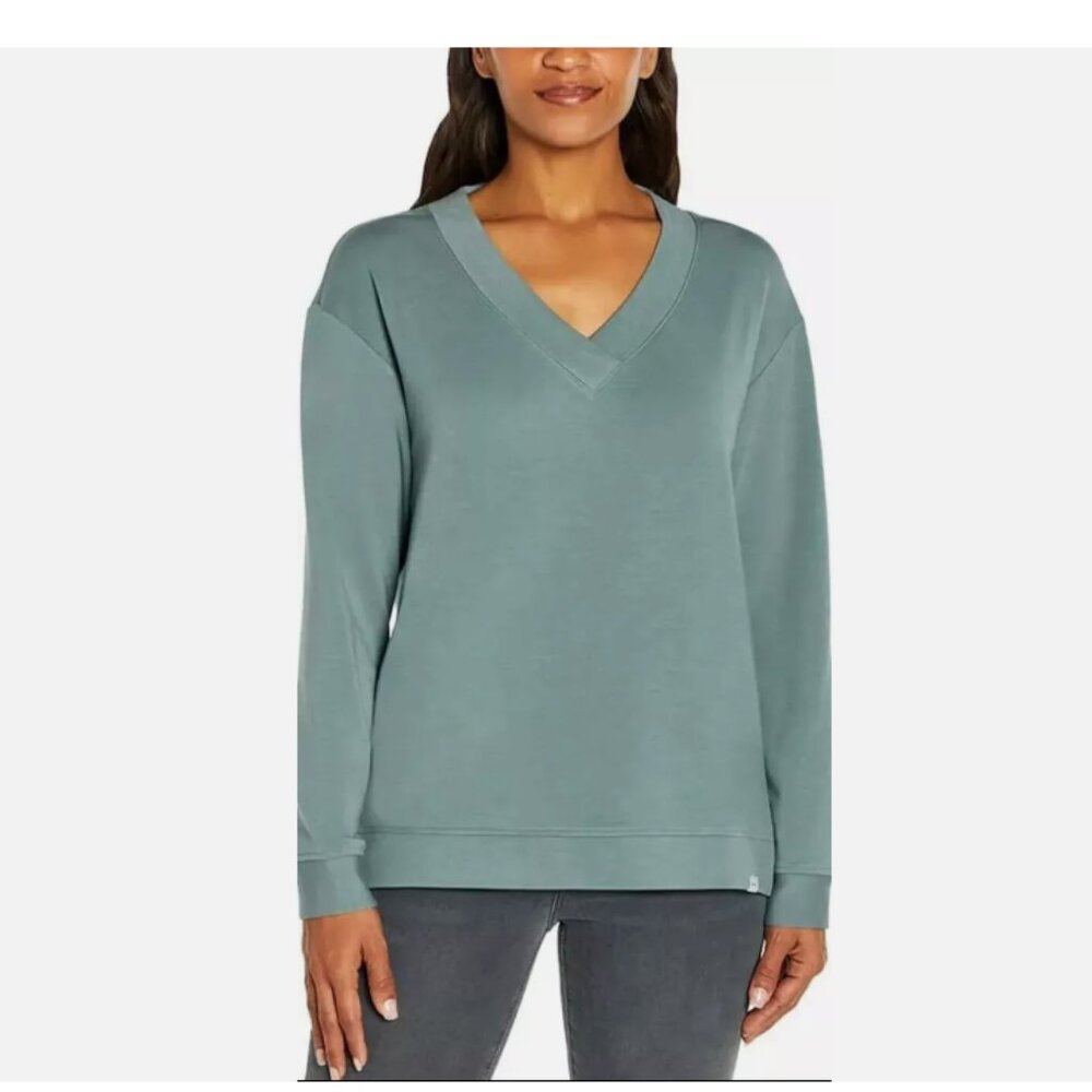 Orvis Women's V-Neck Dropped Shoulders Sweatshirt Size S